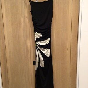 Chic Black and White Maxi Dress